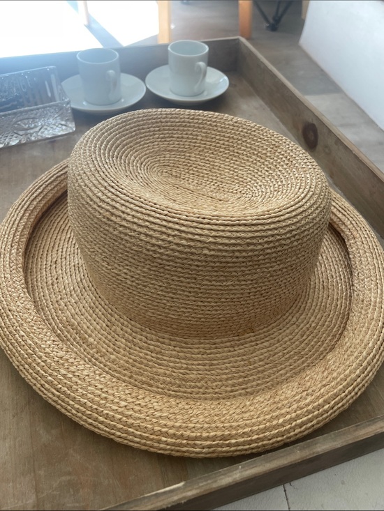 Kaminski Accessories - Kiminaki Women's Natural 100% Raffia Straw Sun Hat - Classic Woven Boater